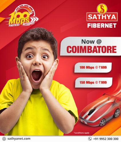 Broadband Connection in Coimbatore | SATHYA Fibernet in Coimbatore