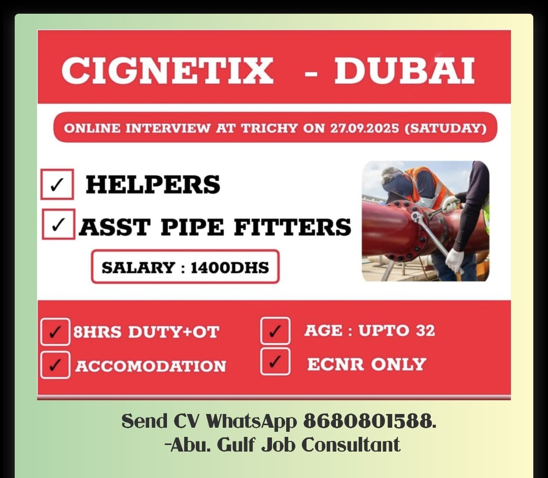 Wanted helpers for Dubai